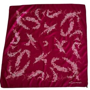 Leanardi Burgundy Scarf w White Flowers